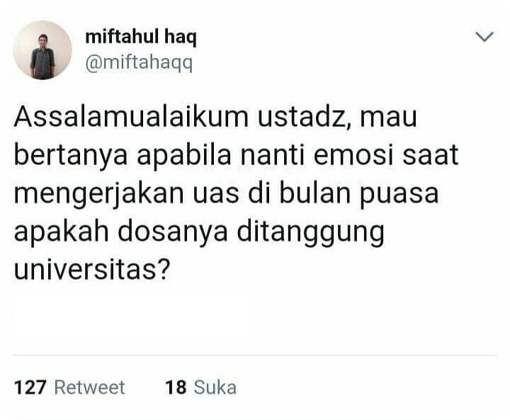 Pertanyaan-Pertanyaan warga twitter yang kocak tentang puasa ini bikin tepuk